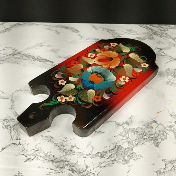 Bavarian Hand Painted Wall Decor Cutting Board Vintage - Picture 4 of 9